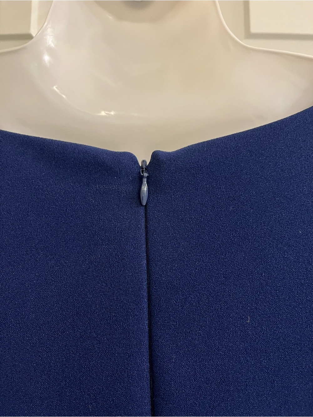 Adrianna Papell Navy Blue Midi Dress with Tiered Bell Sleeves - Picture 7 of 13